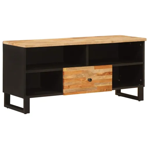 Mueble de TV Marrón 100 x 33 x 46 cm Madera de Mango Maciza