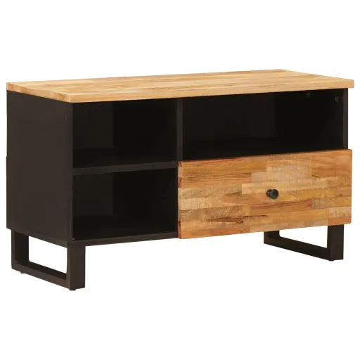 Mueble de TV Marrón 80 x 33 x 46 cm Madera de Mango Maciza