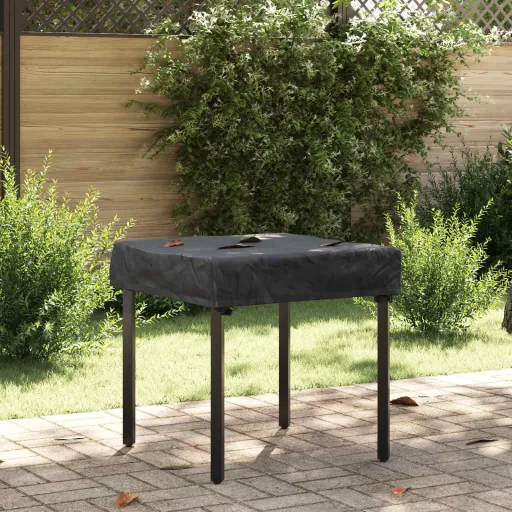 Cubierta de Mesa Liso Negro 62 x 62 x 15 cm Tela