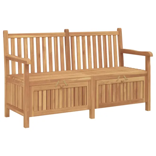 Banco Con Puerta Marrón 150 x 60 x 90 cm Madera de Teca Maciza