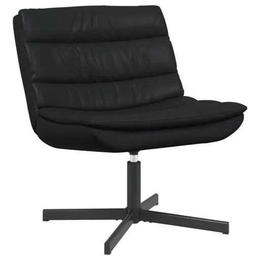 Silla Giratoria Negro 63 x 75 x 76 cm PU Brillante