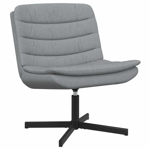 Silla Giratoria Gris Claro 63 x 75 x 76 cm Tela