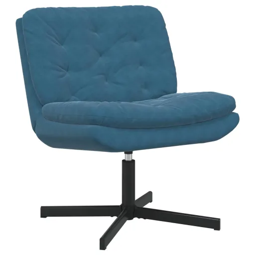 Sillón Relax Giratorio Azul 63 x 75 x 76 cm Terciopelo
