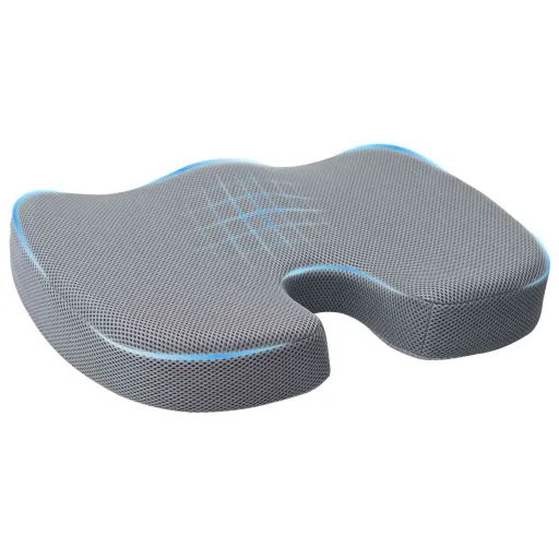 Almohada Para el Asiento Con Almohada Gris 47 x 37 x 8 cm Malla