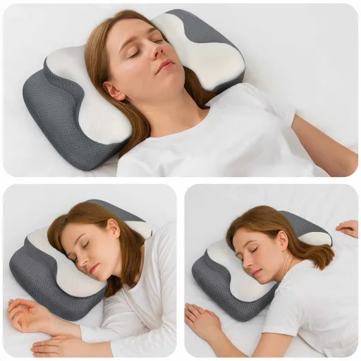 Cojín Para el Cuello Con Almohada 58 x 37,5 x 12 cm Poliéster