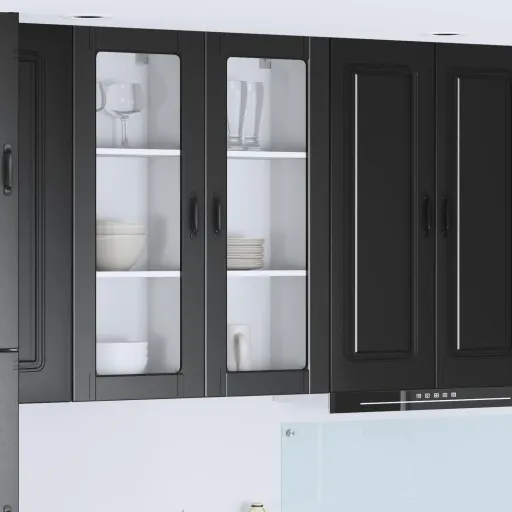 Mueble de Cocina Negro 40 x 31 x 100 cm Madera de Ingeniería