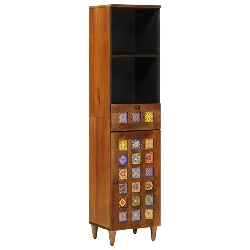 Mueble de Cuarto de Baño Con Cajón Nogal 38 x 33 x 160 cm
