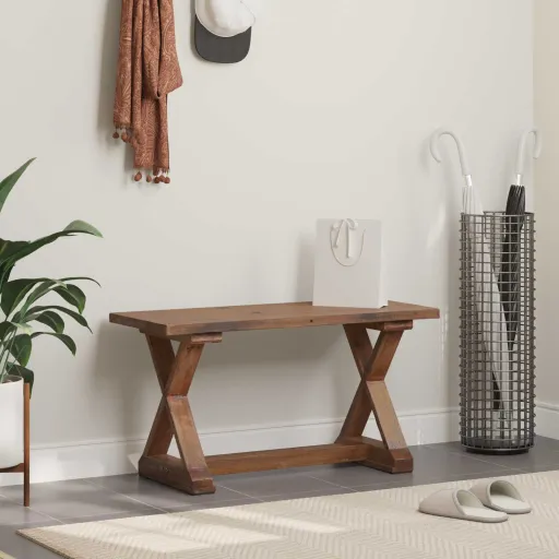Banco Natural 85 x 35 x 47 cm Madera Maciza Recuperada