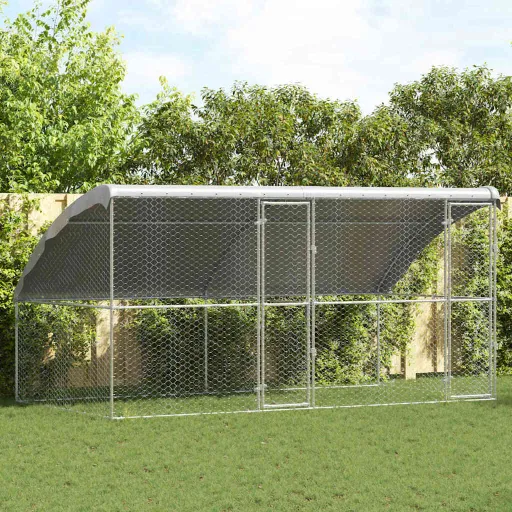 Refugio Para Perros   Plateado 4 x 2 x 2 m (2 pcs)