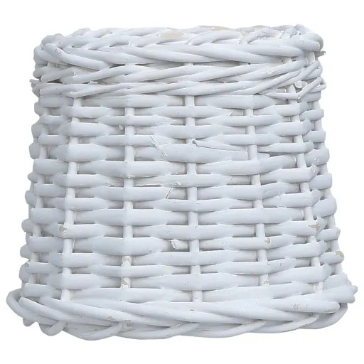 Pantalla de Lámpara de Mimbre Blanco 25x17 cm