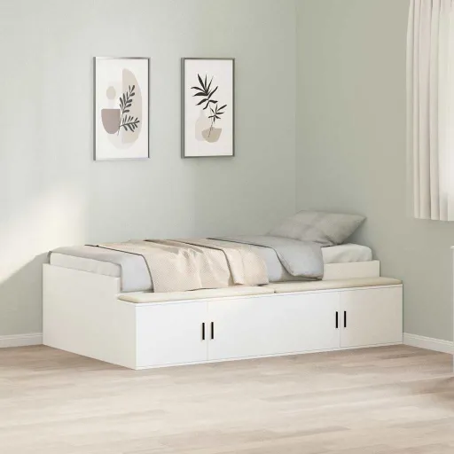 Estructura de Cama Con Cajón 90 x 190 cm Madera Contrachapada