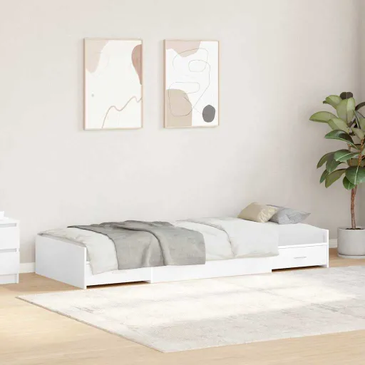 Estructura de Cama Con Cajón 100 x 200 cm Madera Contrachapada