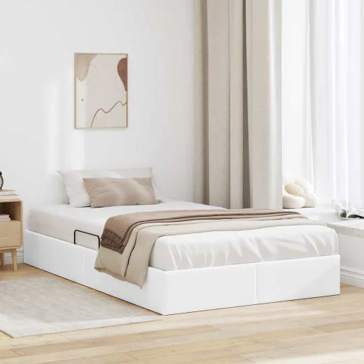 Cama Con Almacenamiento Puro 120 x 200 cm Cuero Sintético