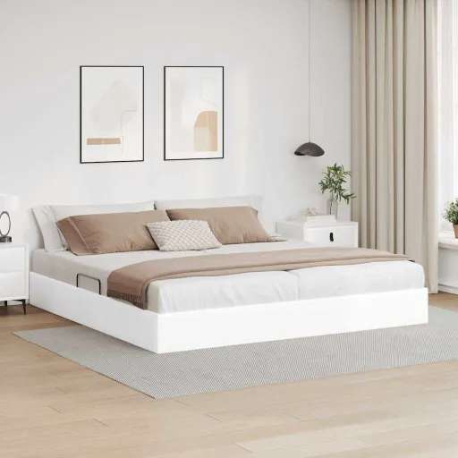 Cama Con Almacenamiento Puro 200 x 200 cm Cuero Sintético