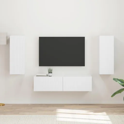 Conjunto de Mueble de TV   Madera de Ingeniería (2 pcs)