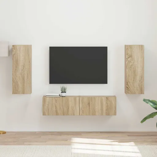 Conjunto de Mueble de TV Montaje en la Pared   Roble Sonoma (2 pcs)