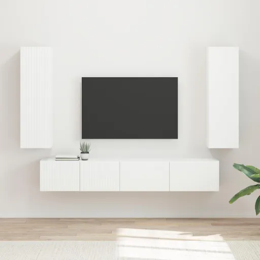 Conjunto de Mueble de TV   Madera de Ingeniería (3 pcs)