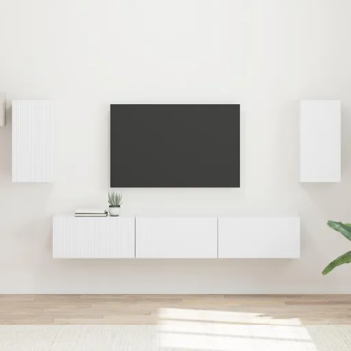 Conjunto de Mueble de TV   Madera de Ingeniería (5 pcs)