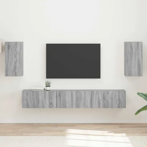 Conjunto de Mueble de TV   Gris Sonoma Madera de Ingeniería (5 pcs)