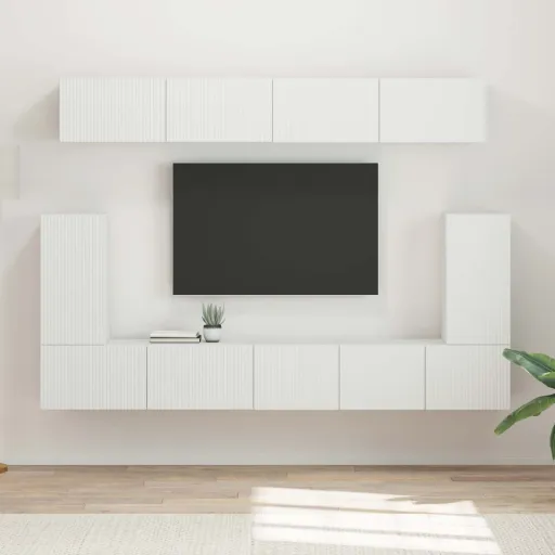 Conjunto de Mueble de TV   Madera de Ingeniería (5 pcs)