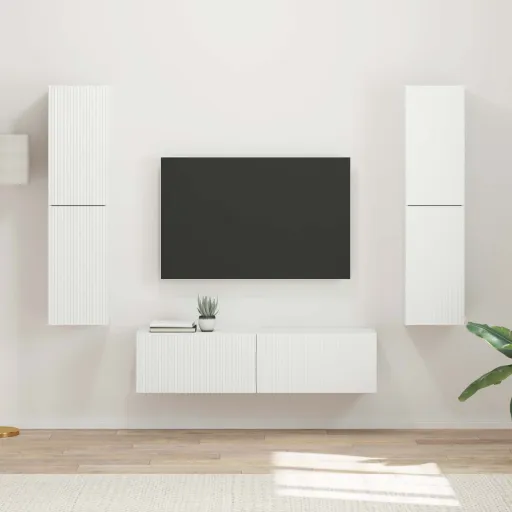 Conjunto de Mueble de TV   Madera de Ingeniería (6 pcs)
