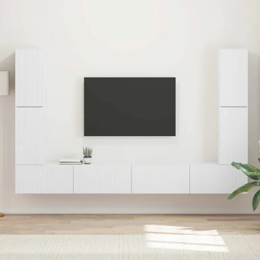 Conjunto de Mueble de TV   Madera de Ingeniería (8 pcs)