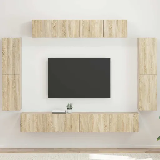 Mueble de TV   Roble Sonoma (8 pcs)
