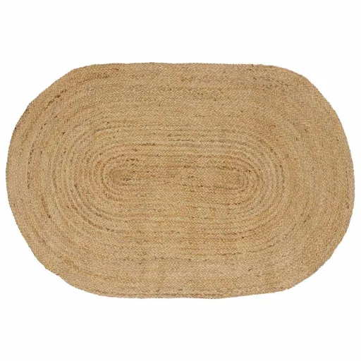 Alfombras de Área Ovalado Natural 152 x 245 cm Yute