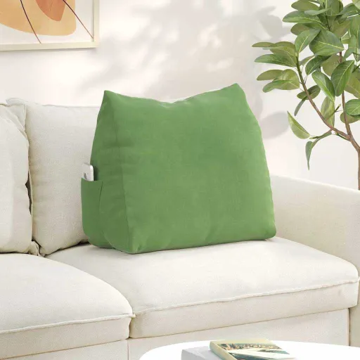 Cojín de Espalda Verde Claro 60 x 20 x 50 cm Tela de Pana