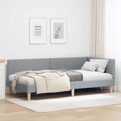 Estructura de Cama en Esquina Gris Claro 80 cm x 200 cm