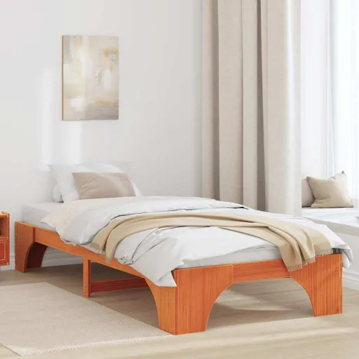 Estructura de Cama Marrón Cera 80 x 200 cm