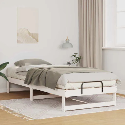 Estructura de Cama 80 x 220 cm Madera de Pino Macizo