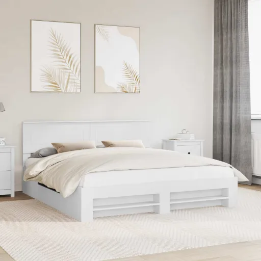 Estructura de Cama 200 x 200 cm Madera de Ingeniería