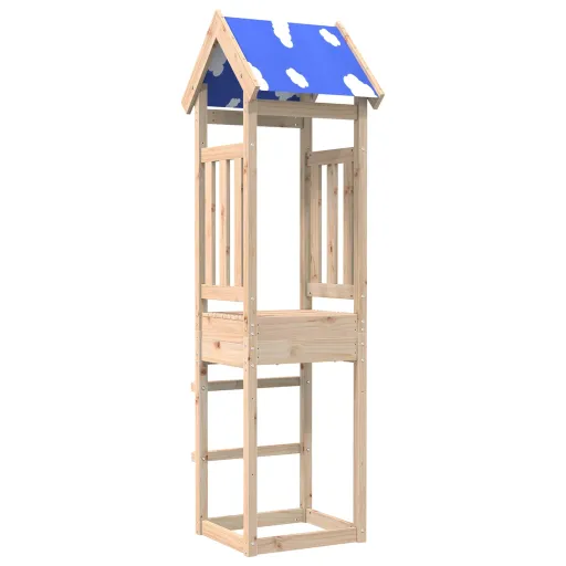 Torre de Juego Marrón Madera de Pino Macizo