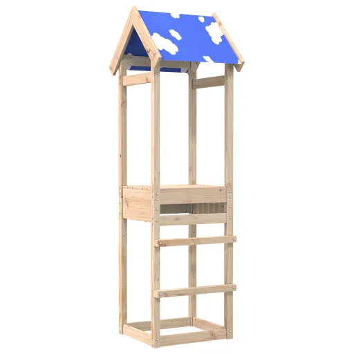Torre de Juego Marrón Madera de Pino Macizo