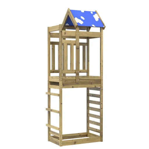 Torre de Juego Marrón Madera Sólida Impregnada