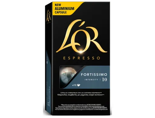 Cafe l'or Espresso Fortissimo Intensidad 10 Caja de 10 Capsulas Compatible Nespresso