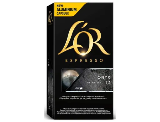 Cafe l or Espresso Onyx Iintensidad 12 Caja de 10 Capsulas Compatible Nespresso