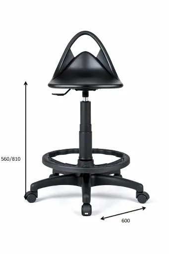 La Silla Alta de Trabajo Con Ruedas y Reposapiés Duck 