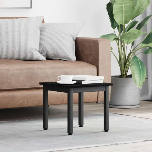 Mesa de Café Roble Negro 40 x 40 x 36 cm Madera de Ingeniería