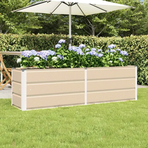 Jardinera Marfil 160 x 40 x 45 cm Acero