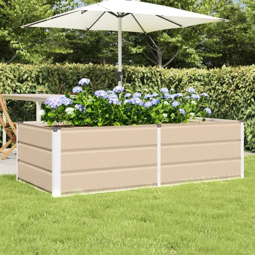 Jardinera Marfil 160 x 80 x 45 cm Acero