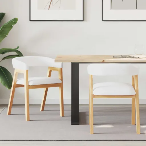 Sillas de Comedor   Natural 54 x 57 x 73 cm (2 pcs)