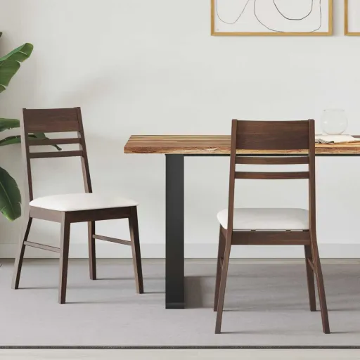 Sillas de Comedor   Marrón Claro 43 x 54 x 89 cm (2 pcs)