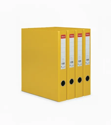 Conjunto de Pastas de Archivo L.60 mm Amarillo Almaço PP/Papel Avalon 330x260x160