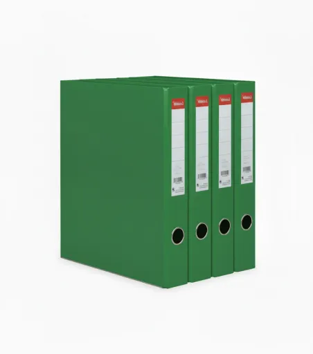 Conjunto de Pastas de Archivo L.60 mm Verde Almaço PP/Papel Avalon 330x260x160