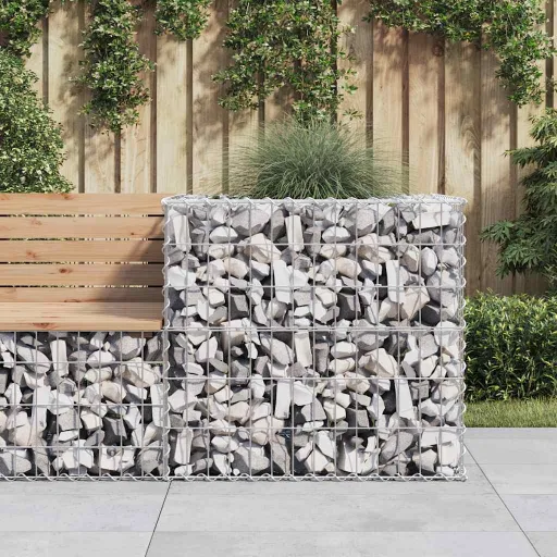 Cesta de Gaviones Hierro Galvanizado Color Plateado 70x70x65 cm