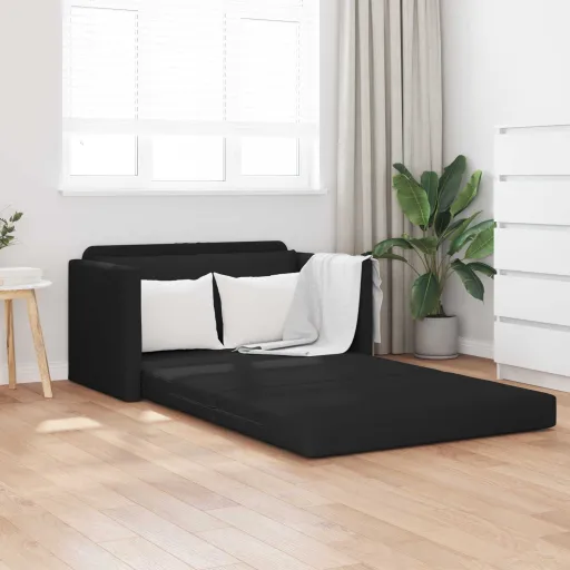 Sofá Cama Plegable 110cm Negro Tela