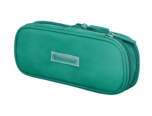 Estuche Portatodo Liderpapel Color Pop 2 Cremalleras Con Compartimento Extensible Turquesa 230x60 mm