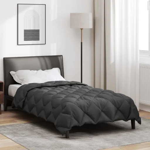 Edredón de Invierno Antracita 200 x 135 cm Microfibra